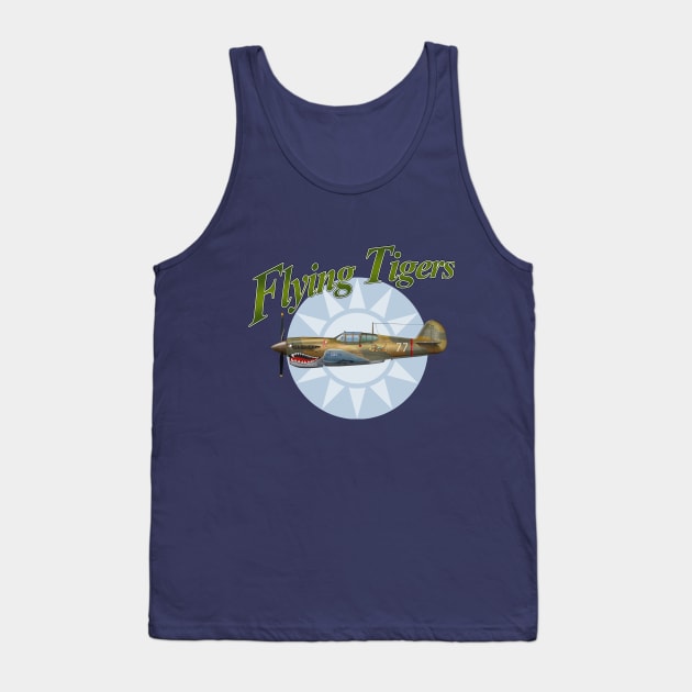 Flying Tigers P-40C Tank Top by Spyinthesky